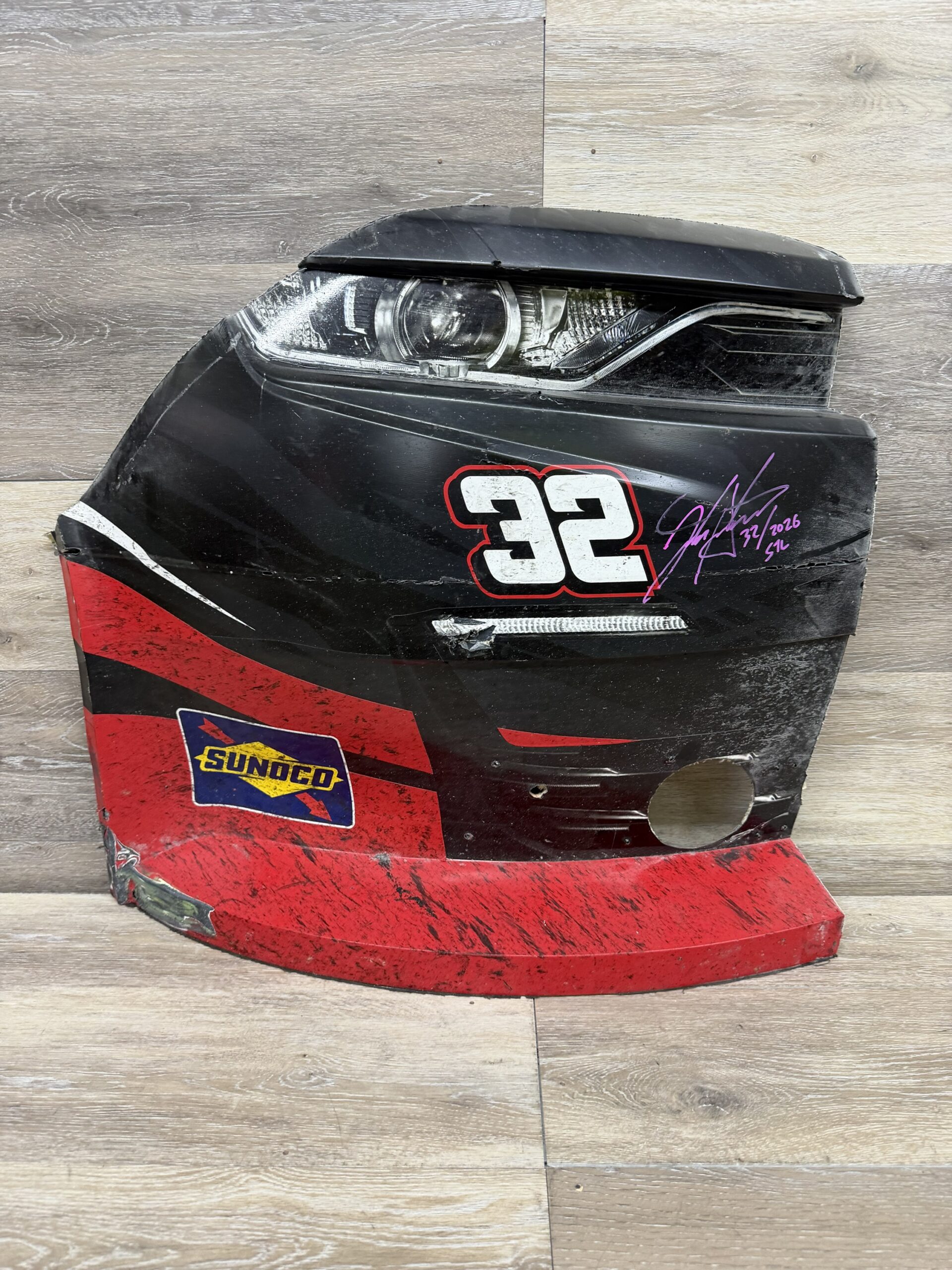 NASCAR #32 Jordan Anderson 2026 STL Race Used Corner Nose / Autographed