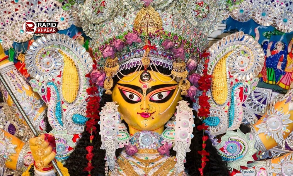 Arrival of Goddess Durga on Elephant in Navratri