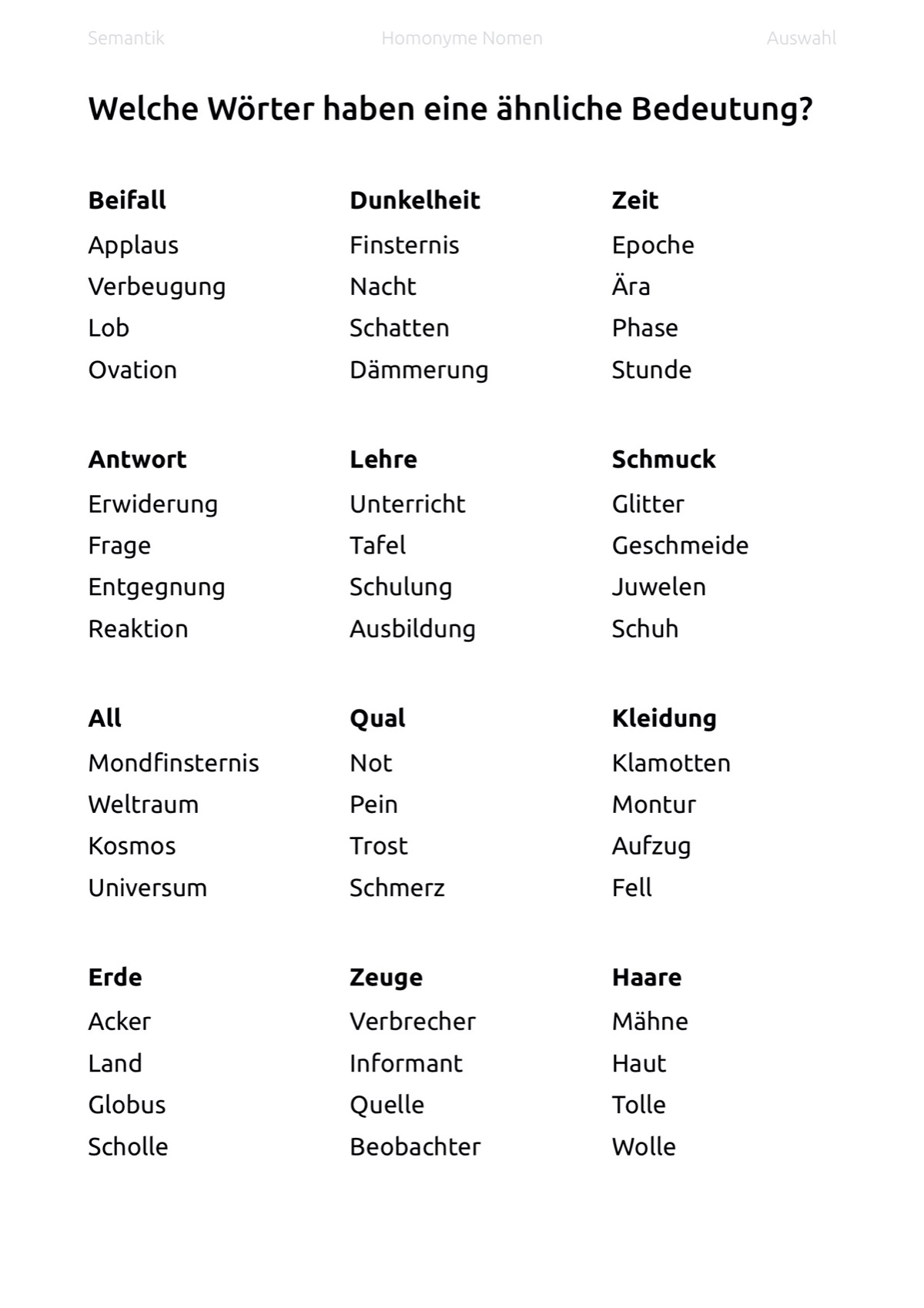 Homonyme Bedeutungsnähe Aphasie therapiemats.guru