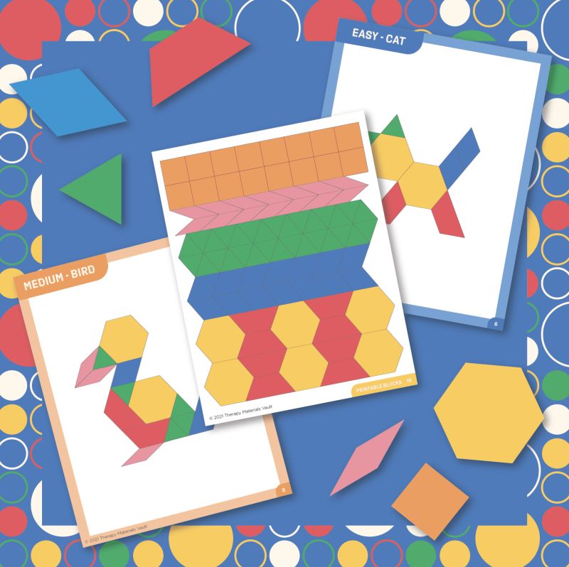 Pattern Block Templates Pdf - Geometric Images - Ultra HD Ultra HD Collection