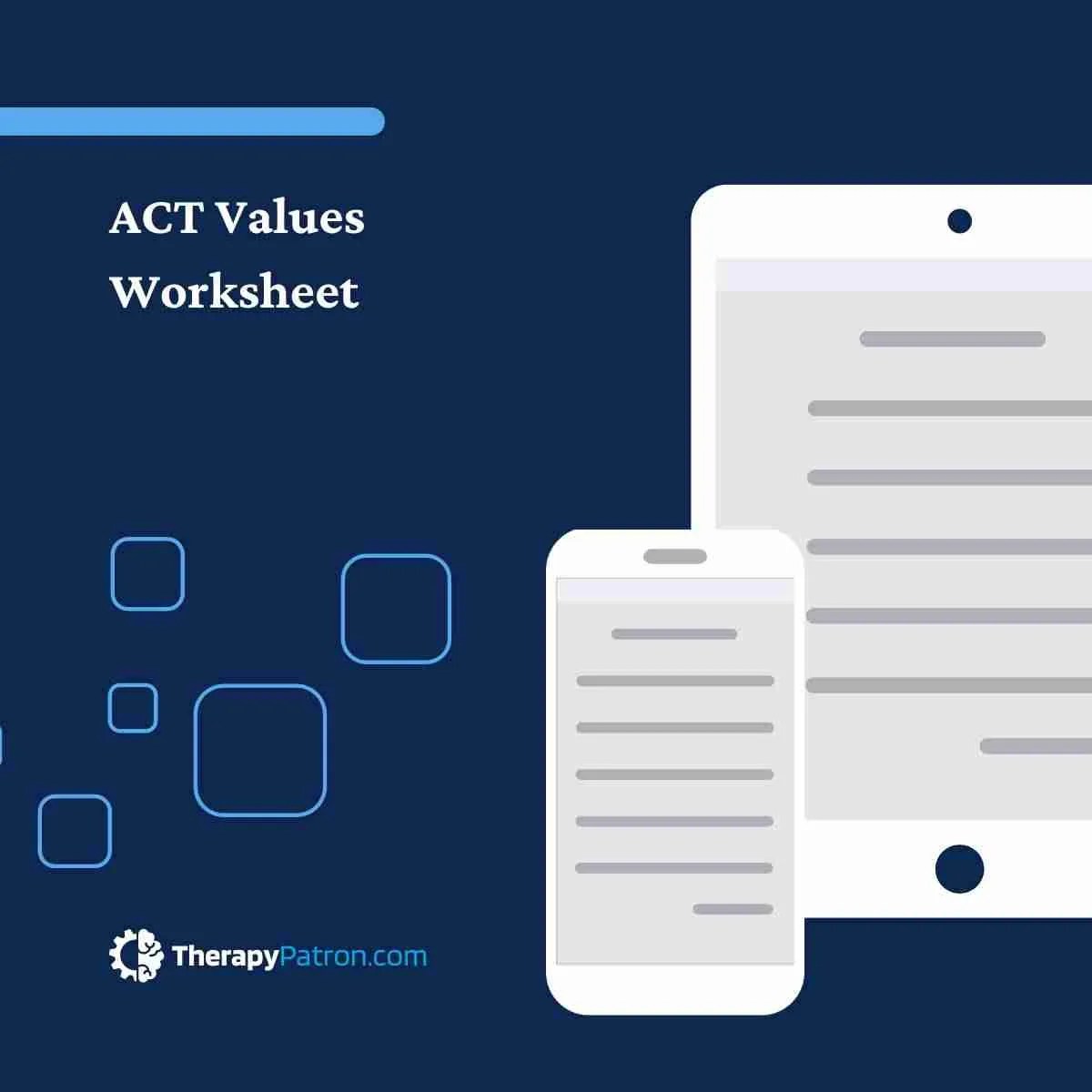 Act values worksheet (editable, fillable, printable pdf