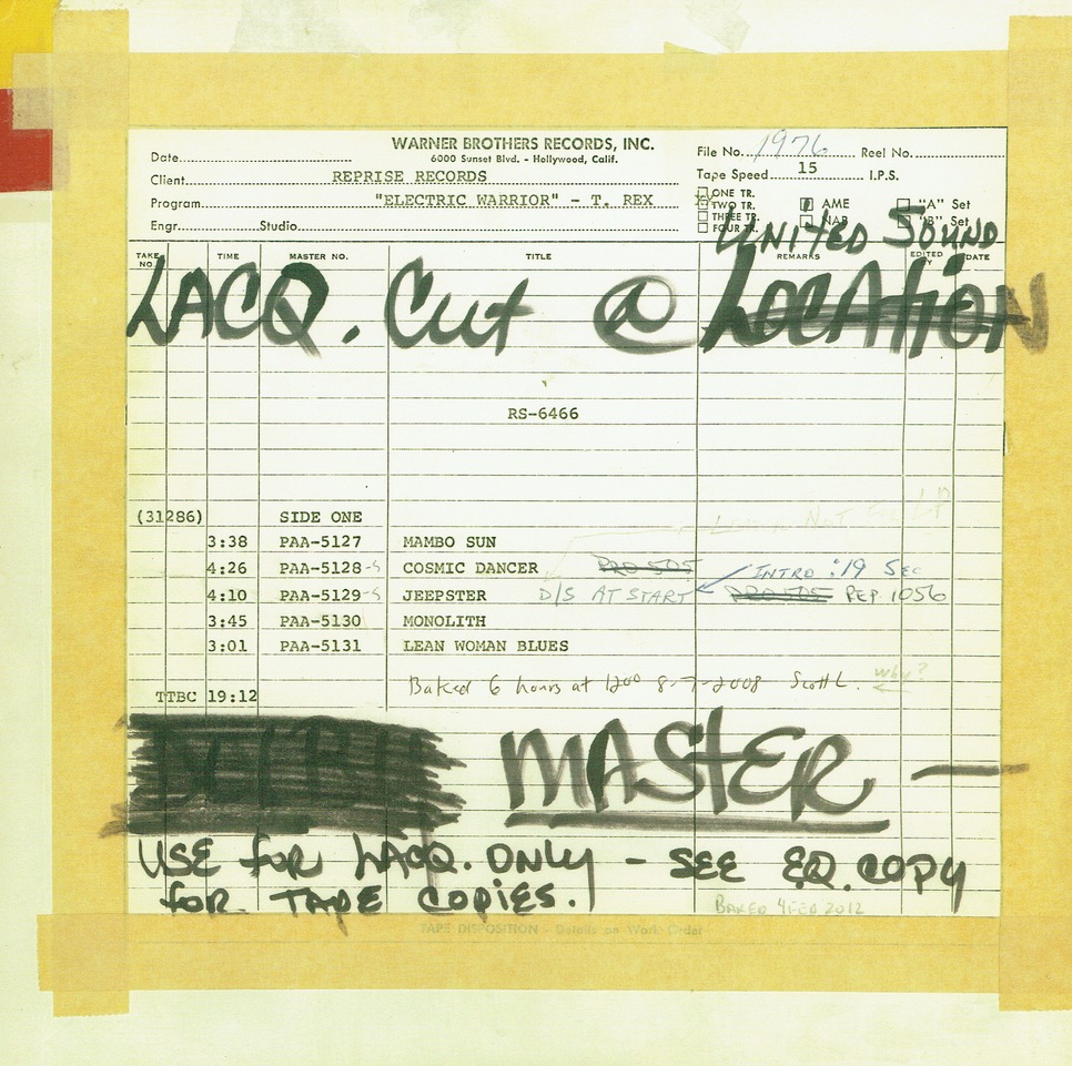 T Rex master notes 1