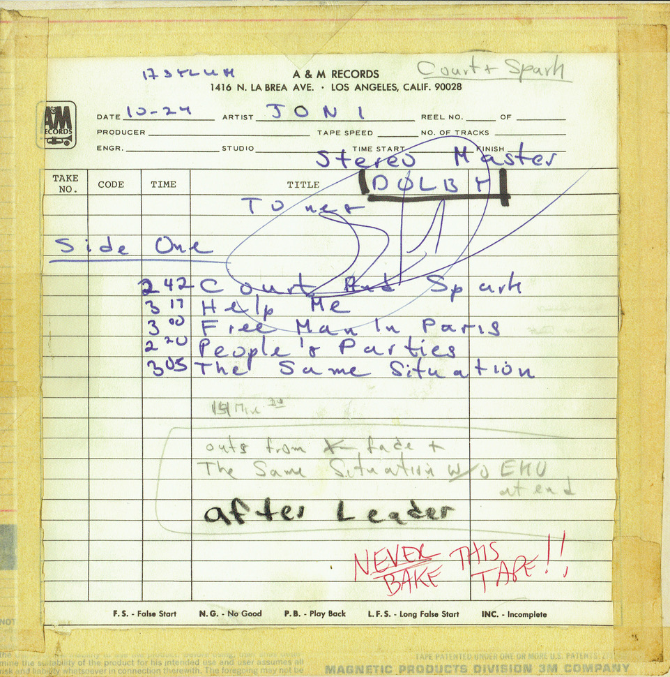 Master Tape side one