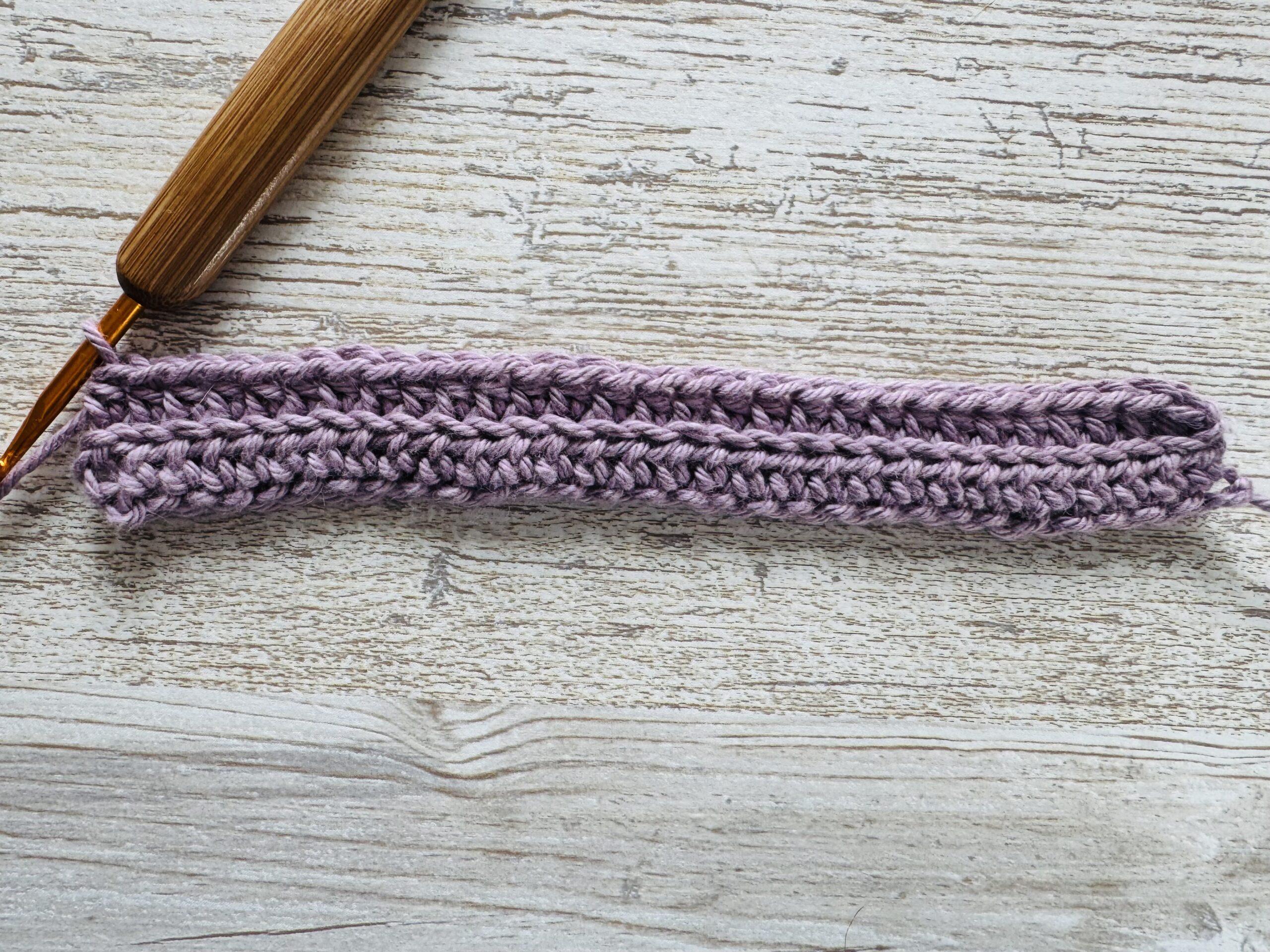 a finished row of 30 hdc-blo