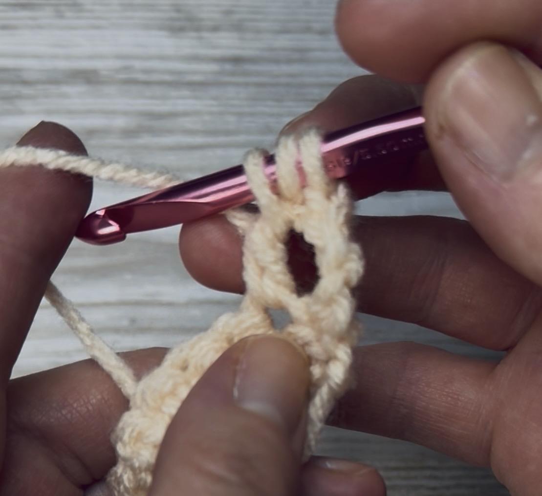 Yarn over and pull up a loop.
