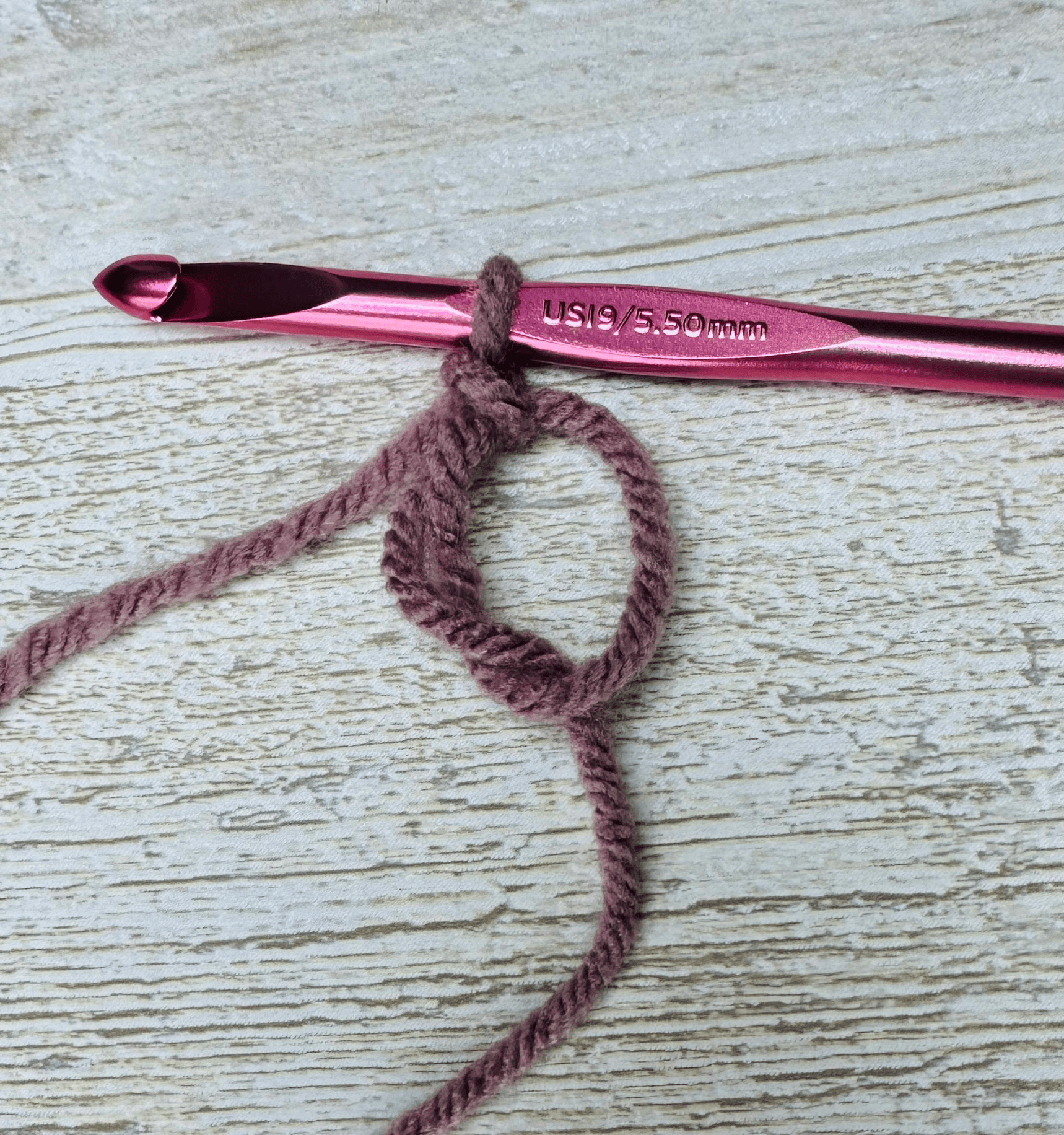 To begin crocheting in the round, make a magic circle.