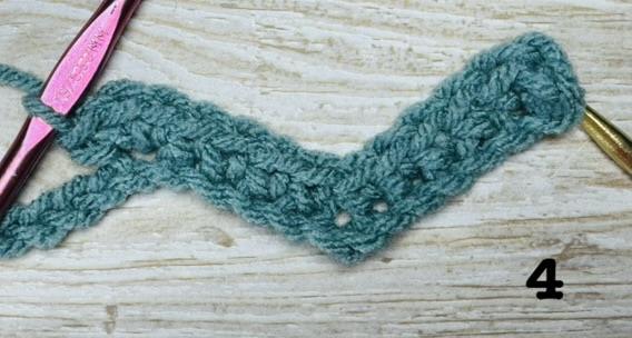 in step 3 of close Chevron stitch - 3 single crochet in next stitch.