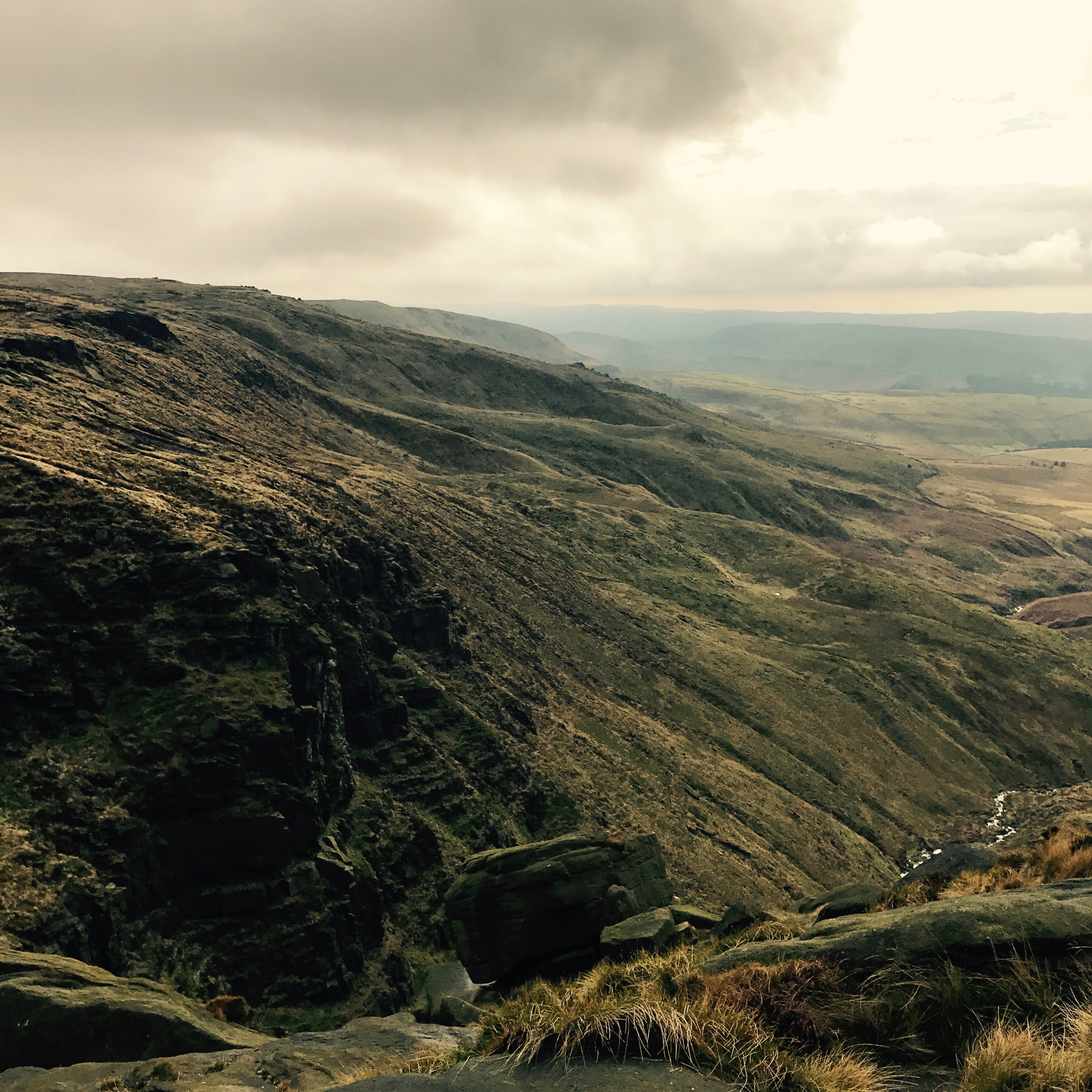 View back to Kinder Scout