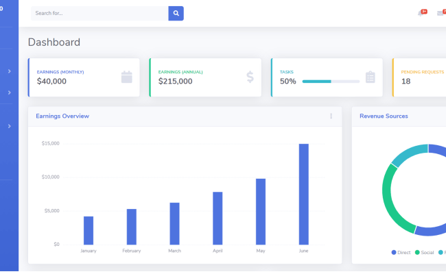 Angular Admin Dashboard Template
