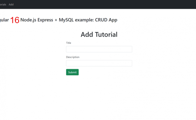 Angular 16 + Node.js Express + MySQL Example: CRUD App - Therichpost