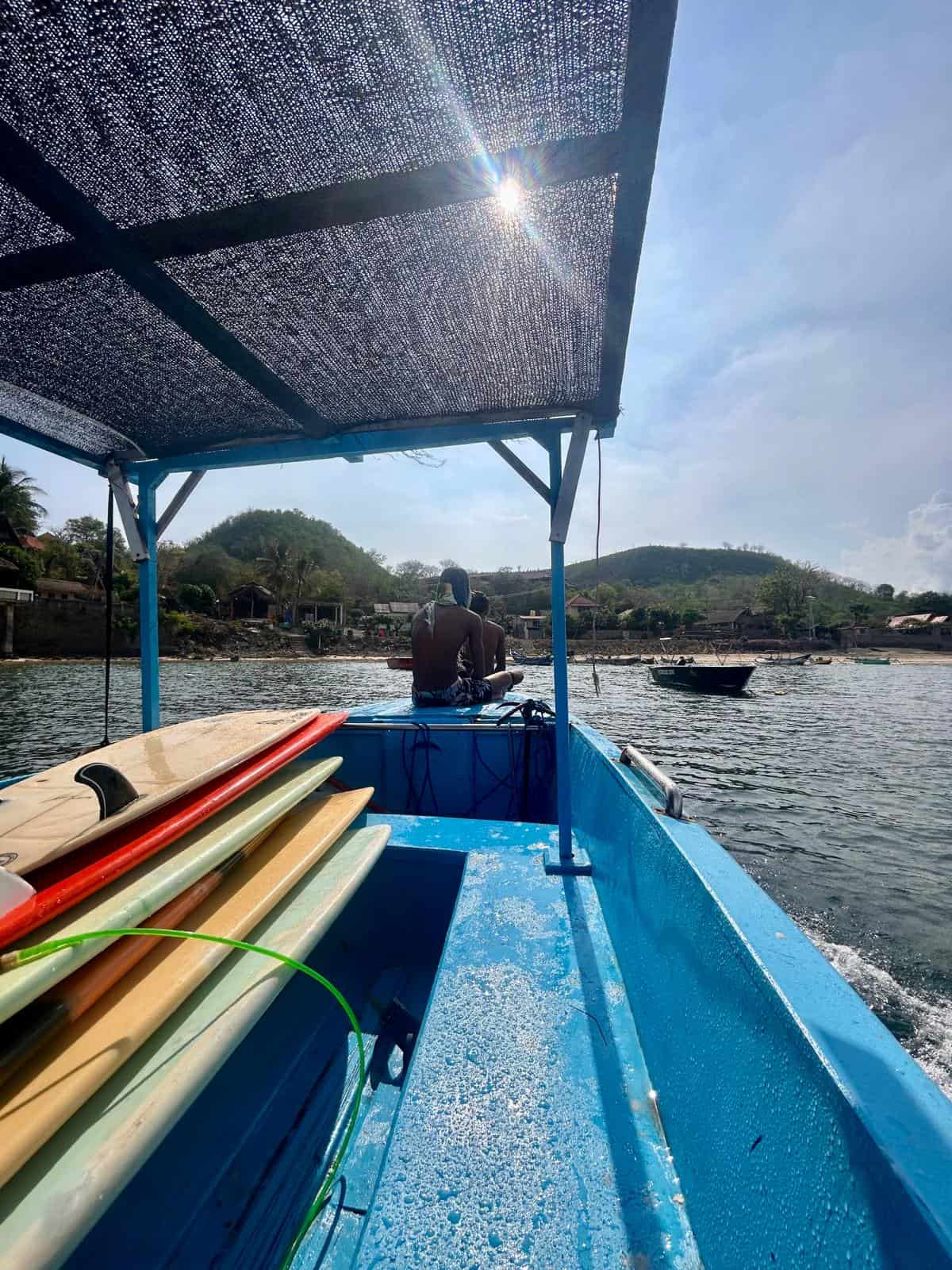 surfing in lombok