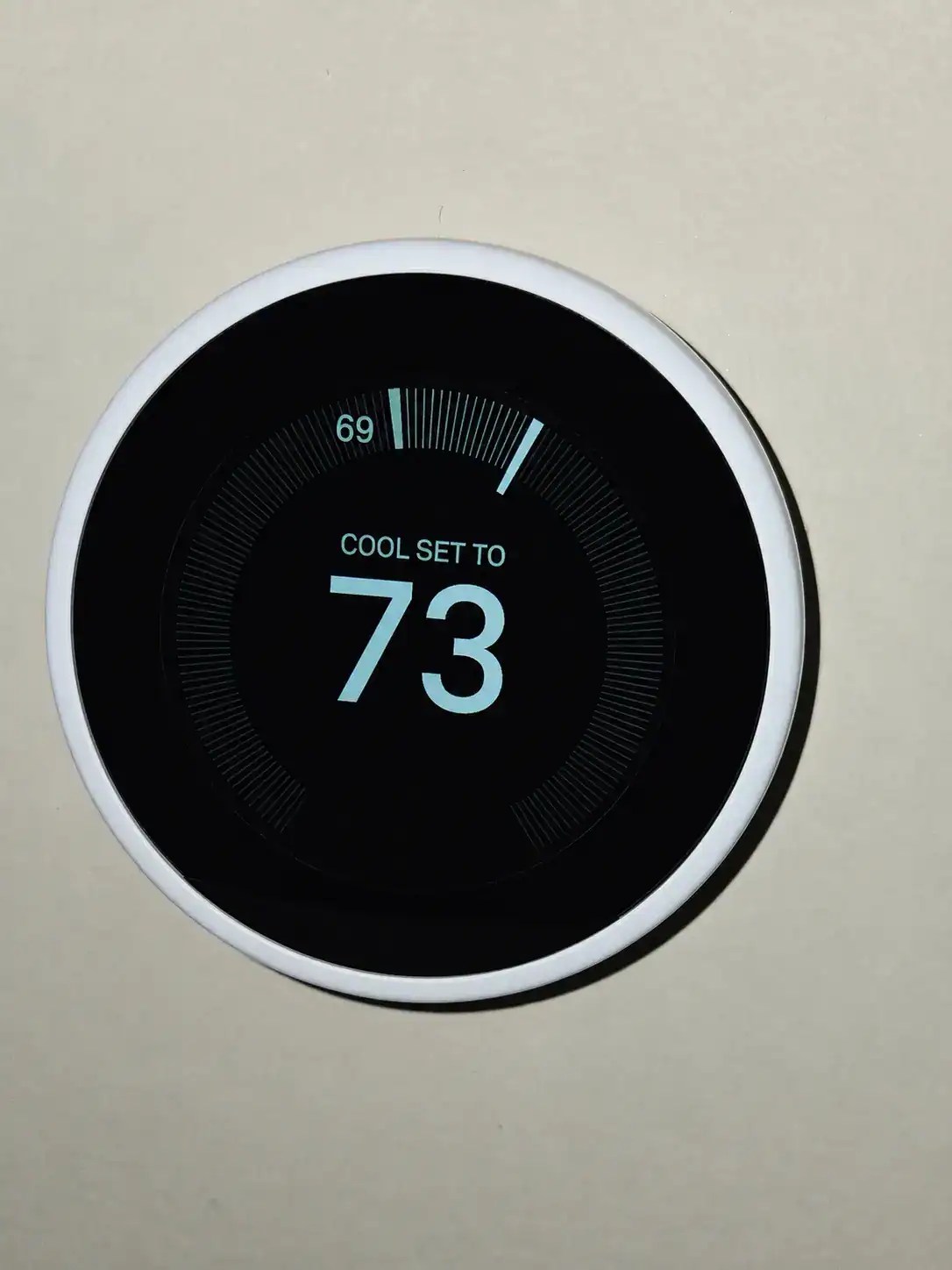 Thermostat used with a newly installed air conditioning system