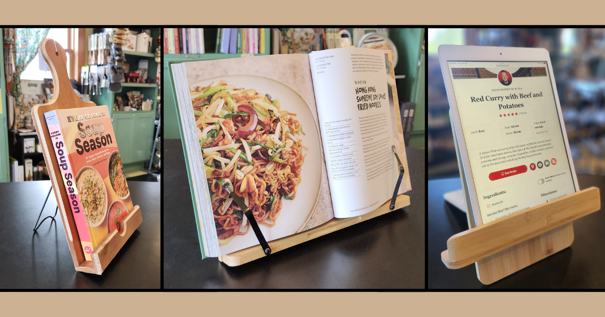Locally Made Cookbook Stands!