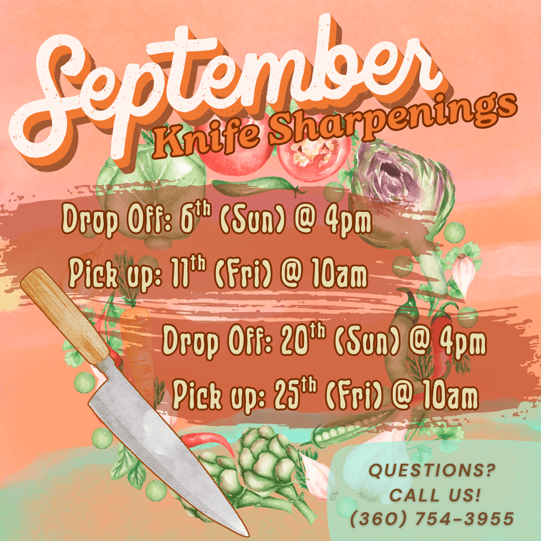 September Knife Sharpenings!