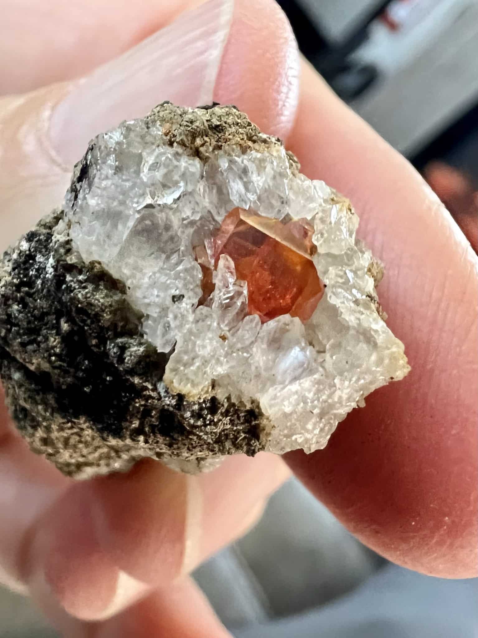 wulfenite gem in quartz from red cloud mine