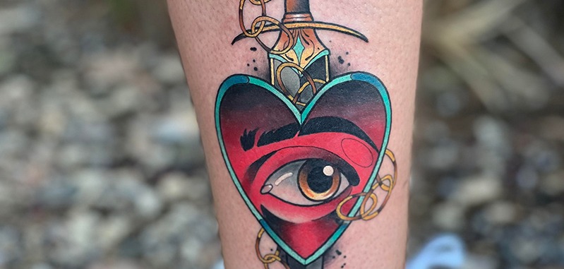 Shorty is Known For Her Daggers and Colorful Neo Traditional Style