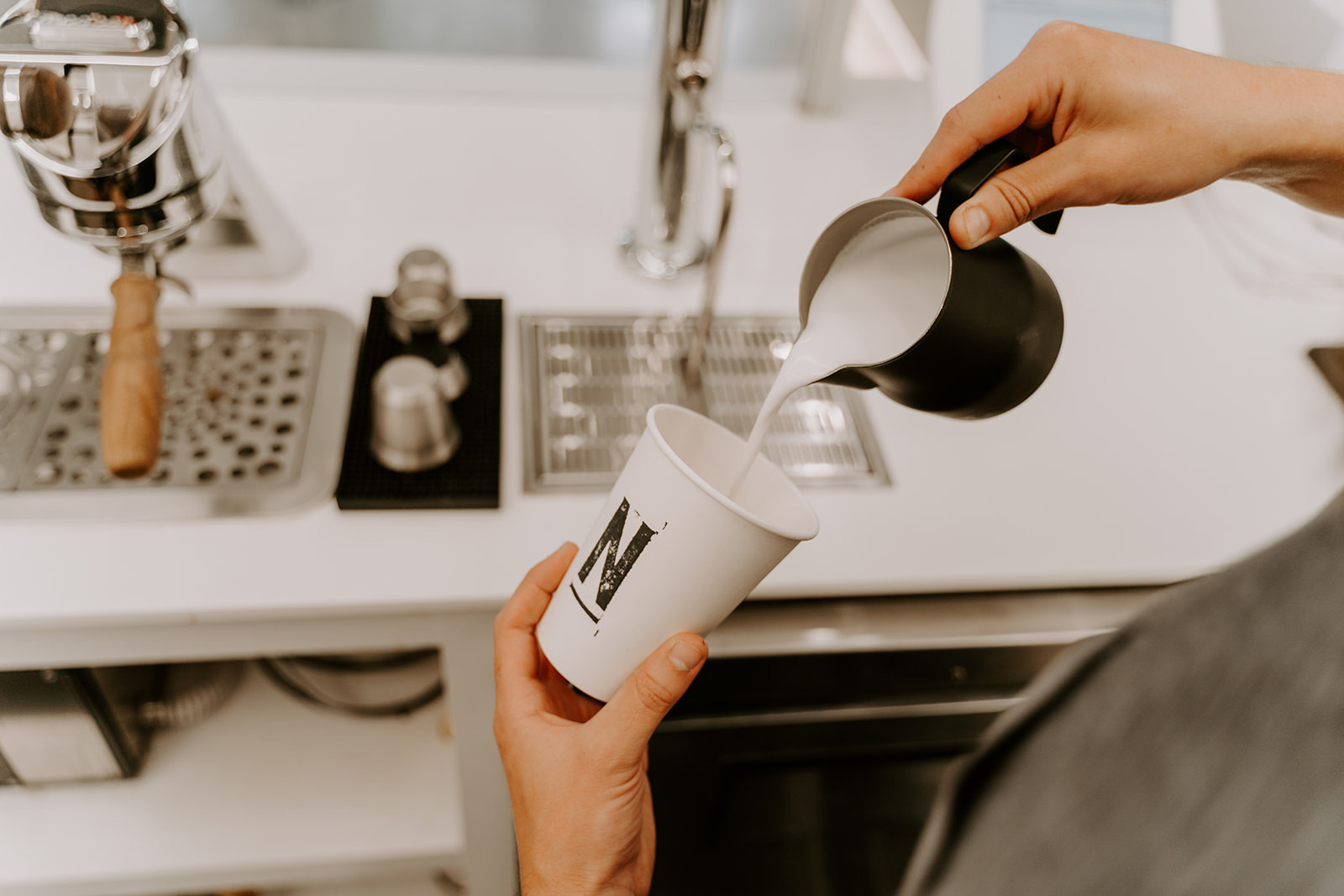 foamed milk drink