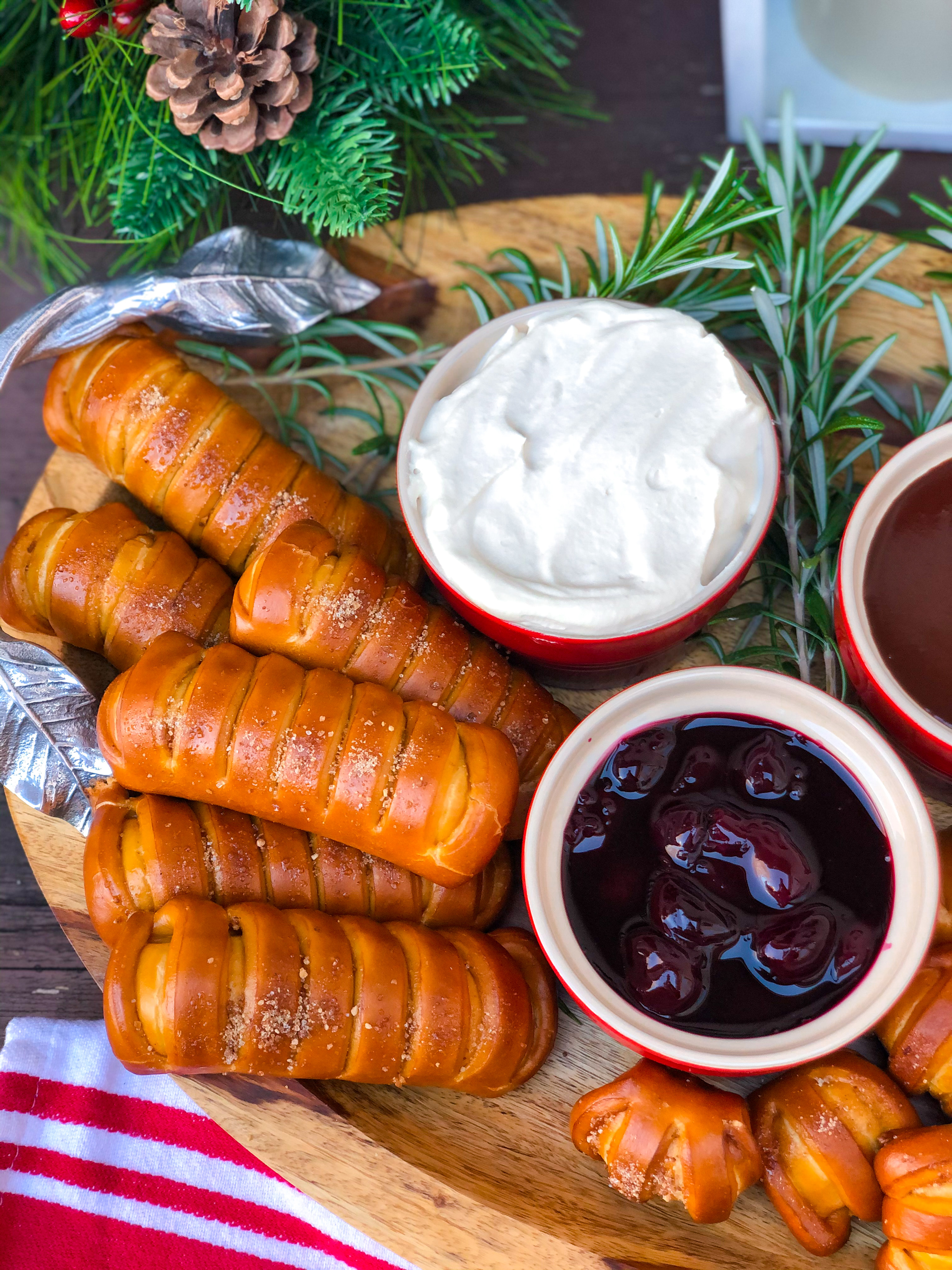 Black Forest Pretzel Board, Oktoberfest German Dessert Food Party Ideas