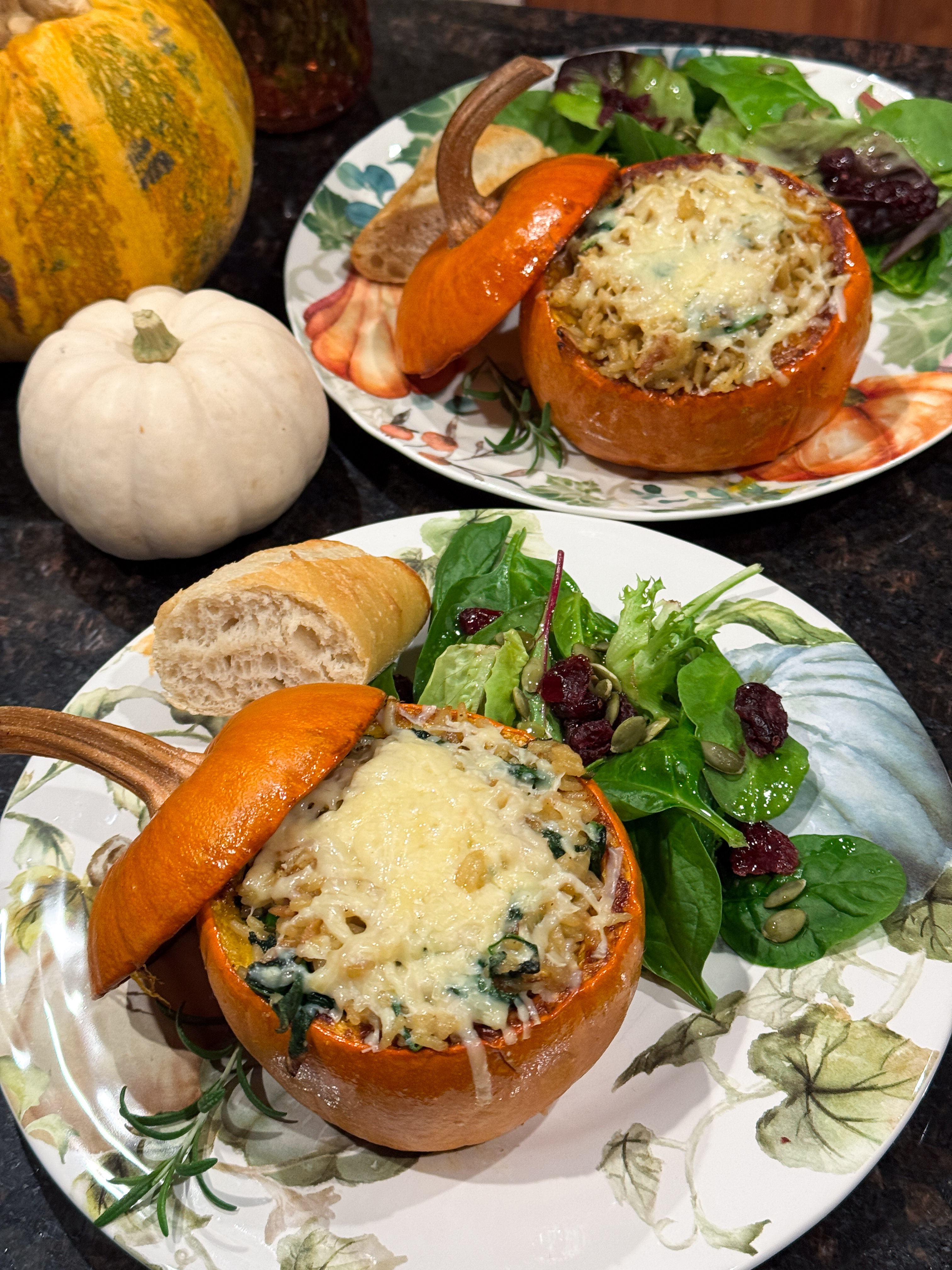 Cheesy Stuffed Pumpkins - The Rose Table