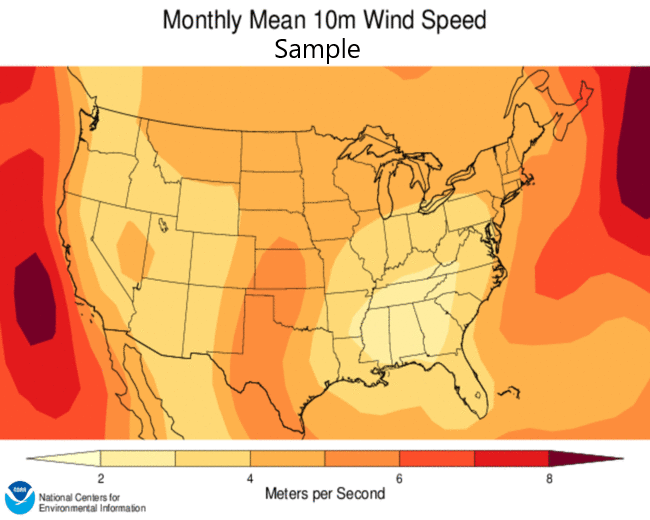 3 Global Wind Speed Databases Their Pros And Cons NOAA Wind Speed Map Sample 