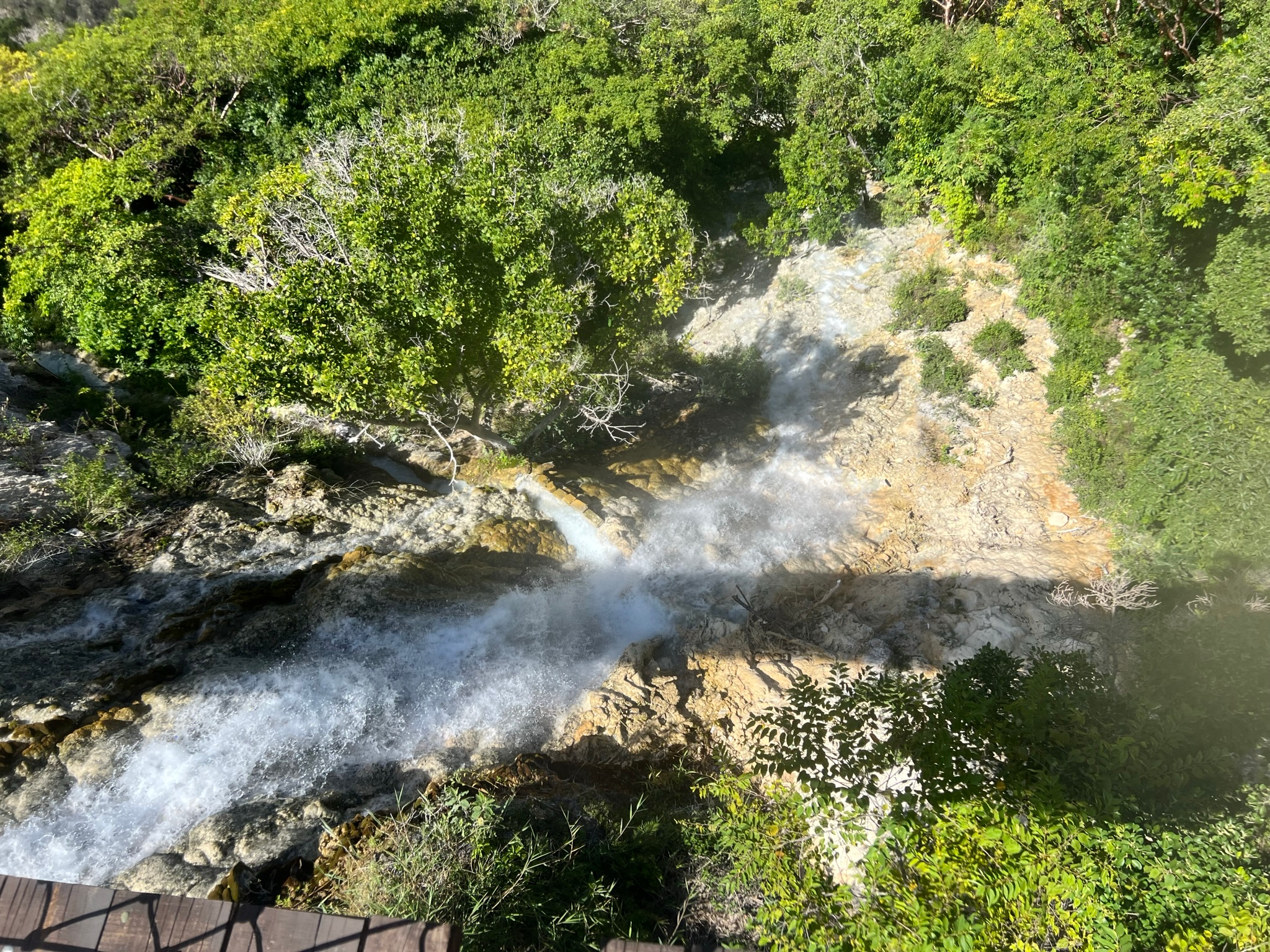 View from a hanging bridge