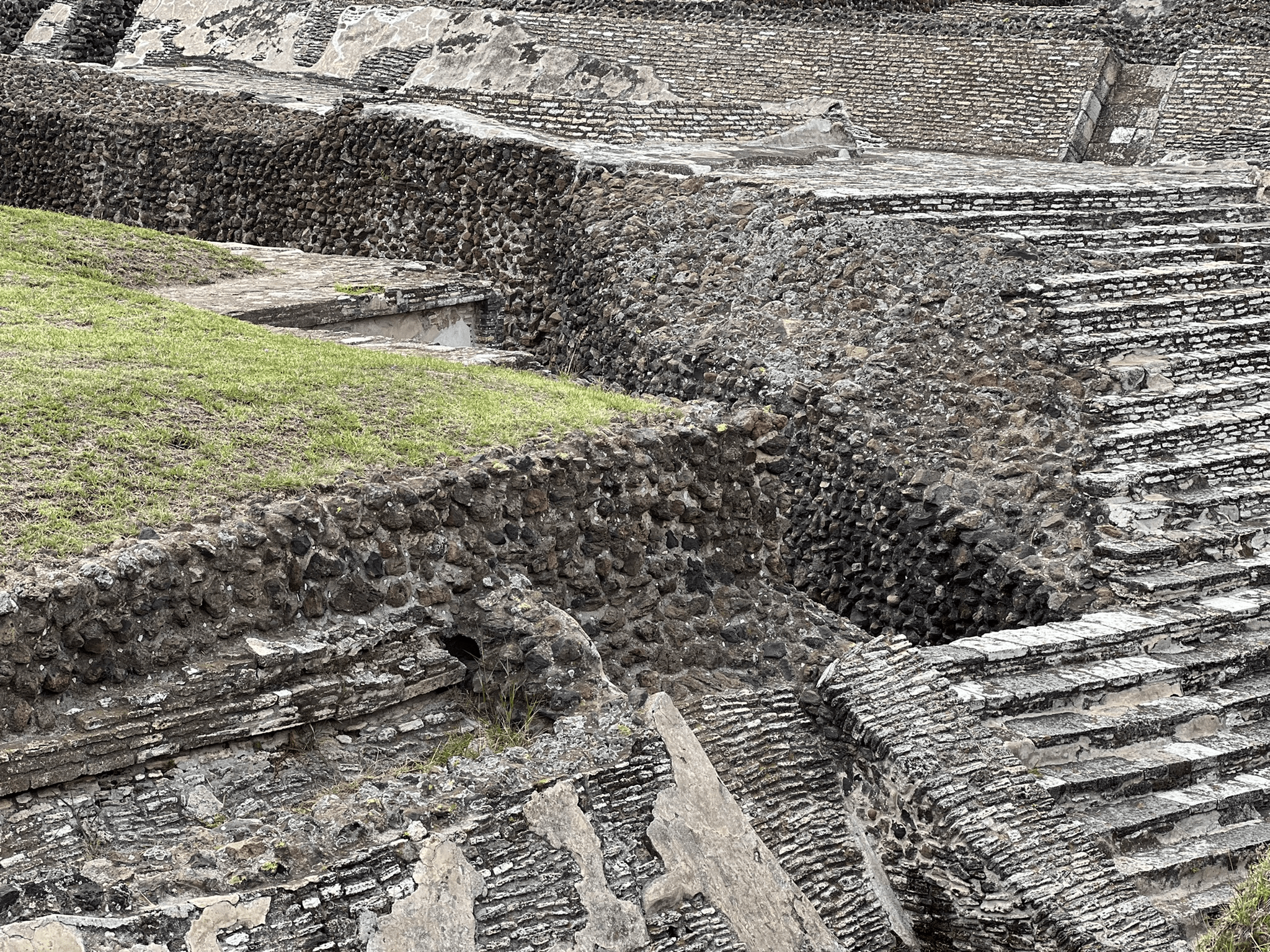 Different layers showing various stages of construction