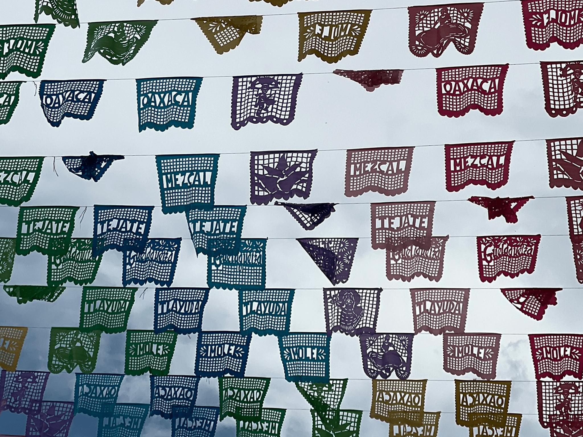 Flags with beer brand names