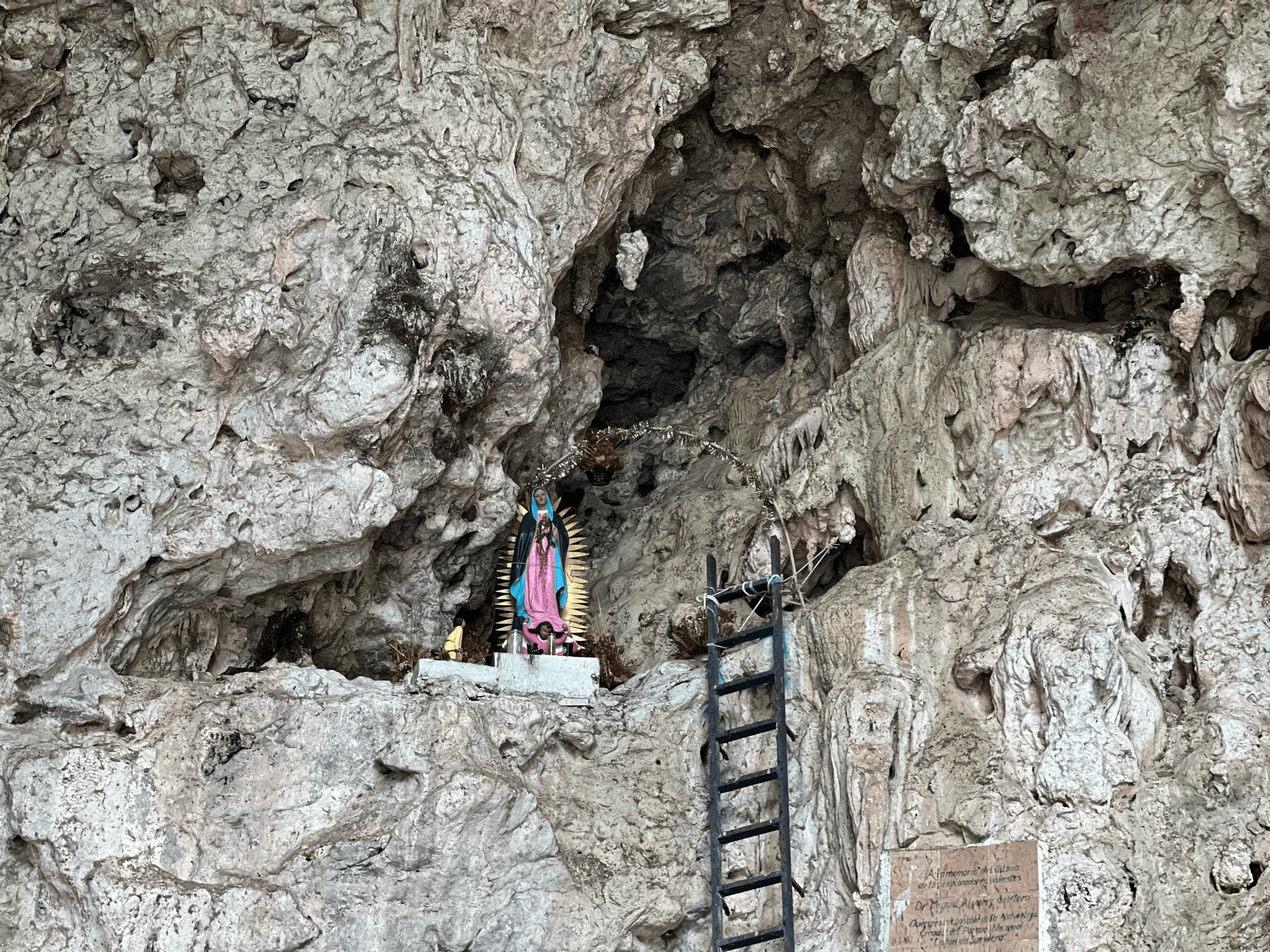 The Virgin of Guadalupe in the cave