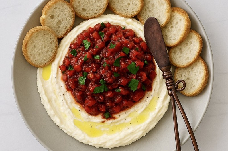 0d51f80e-67f1-4321-bb3d-146de1d29e64 Whipped Burrata with Tomato Caprese