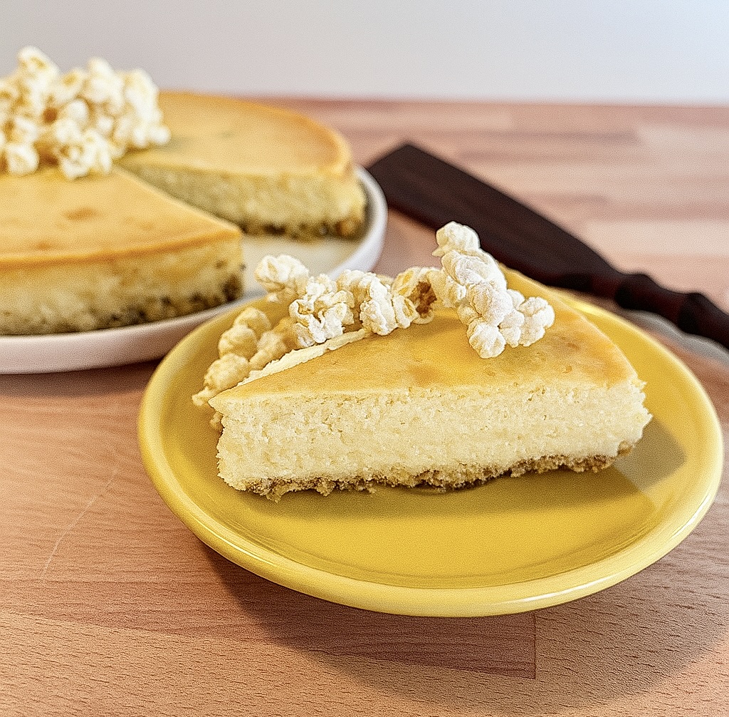 e20e977b-23e2-4f85-a75c-9785c93128c8 Sweet Corn Cheesecake with a Popcorn Crust