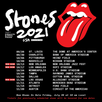 The Rolling Stones 2021 No Filter Tour USA The Rolling Stones 2021 No Filter Tour USA