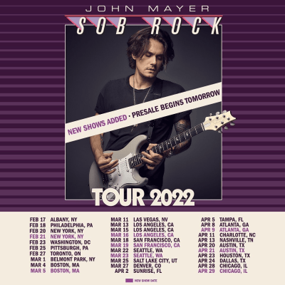 John Mayer Sob Rock Tour 2022