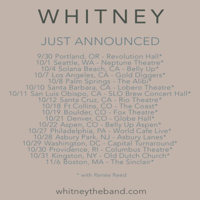 Whitney Just Announced Tour 2021 Whitney Just Announced Tour 2021