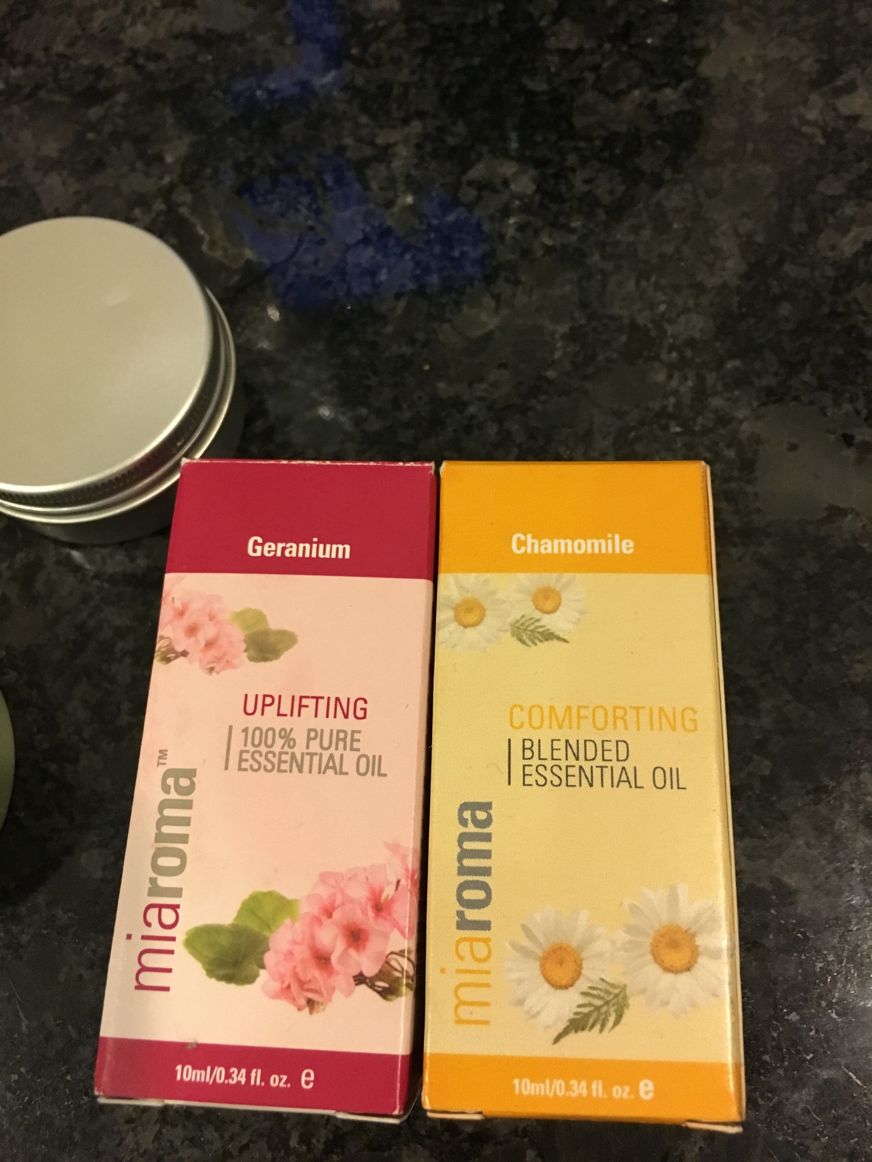 Rose Geranium oil and Chammomile Oil