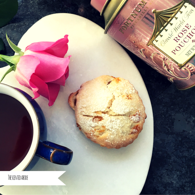 Apricot Scone infused with Rose Pouchong tea