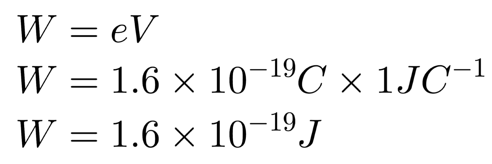 Electronvolts - The Science and Maths Zone