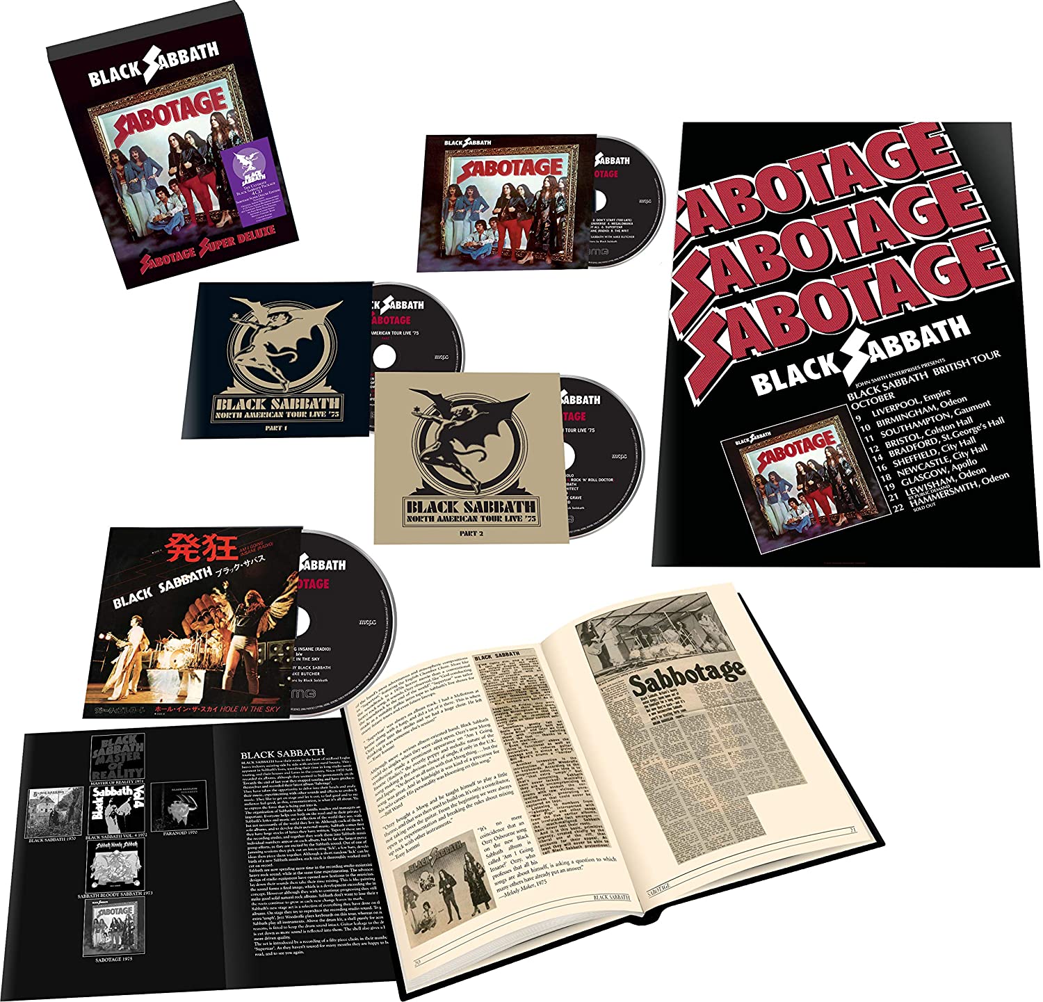 SABOTAGE DVDセット Symptom of the Universe: Black Sabbath Announce 'Sabotage' Box Set