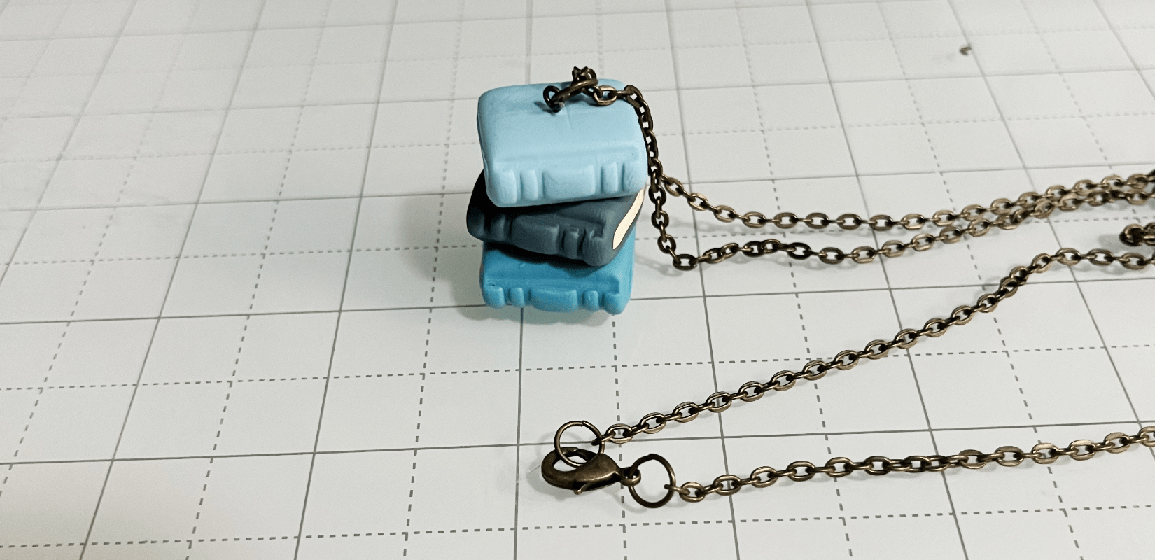 How to Make a Book Stack Pendant Necklace with Polymer Clay – Free Tutorial!
