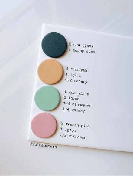 How To Create Your Own Polymer Clay Color Palettes – With Free Color Recipe Card Template!