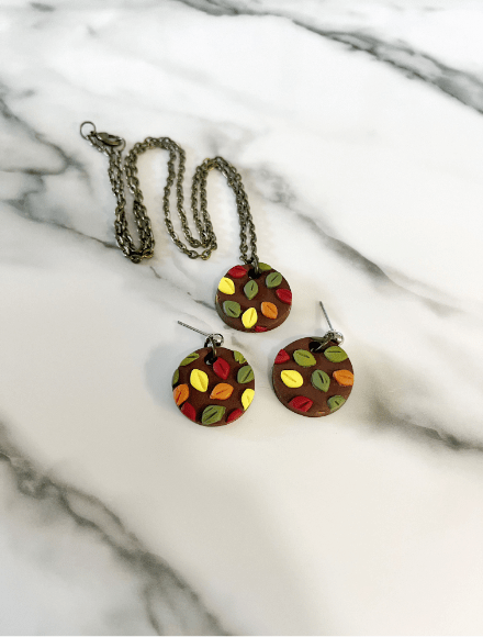 How to Make an Autumn Leaves Polymer Clay Slab for Clay Jewelry