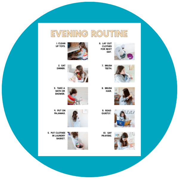 Evening Routine Step by Step Daily Chore Guide