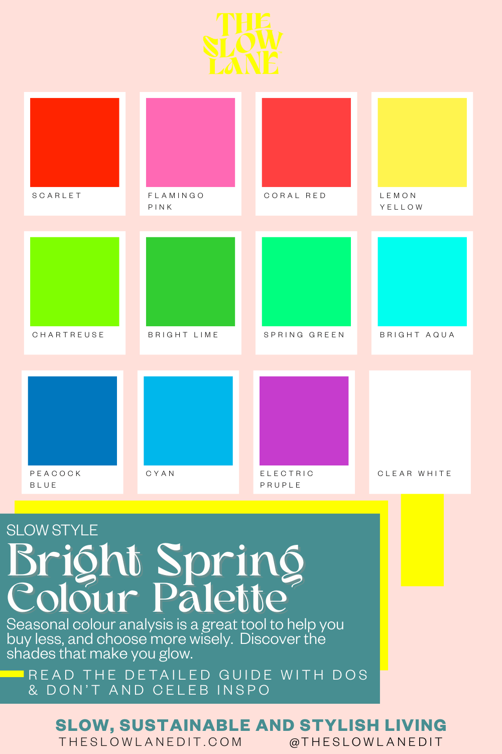Bright Spring Colour Palette