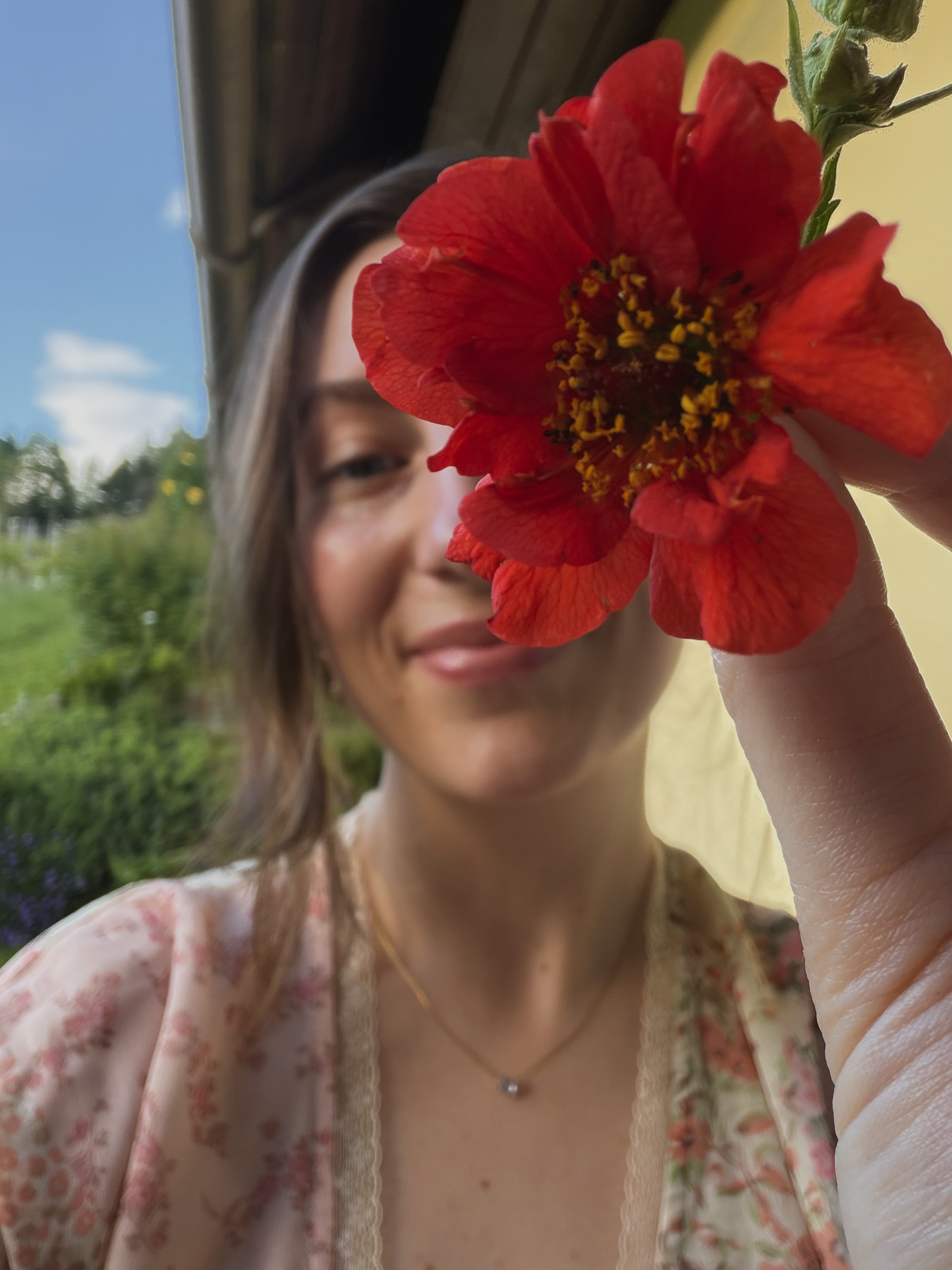 girl with flower