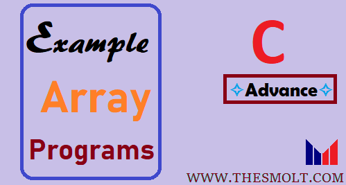 Example of Array program in C with 2D - THESMOLT