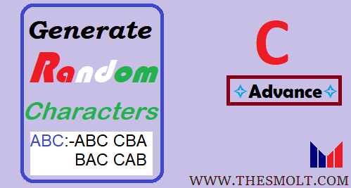 Generate three random character in C