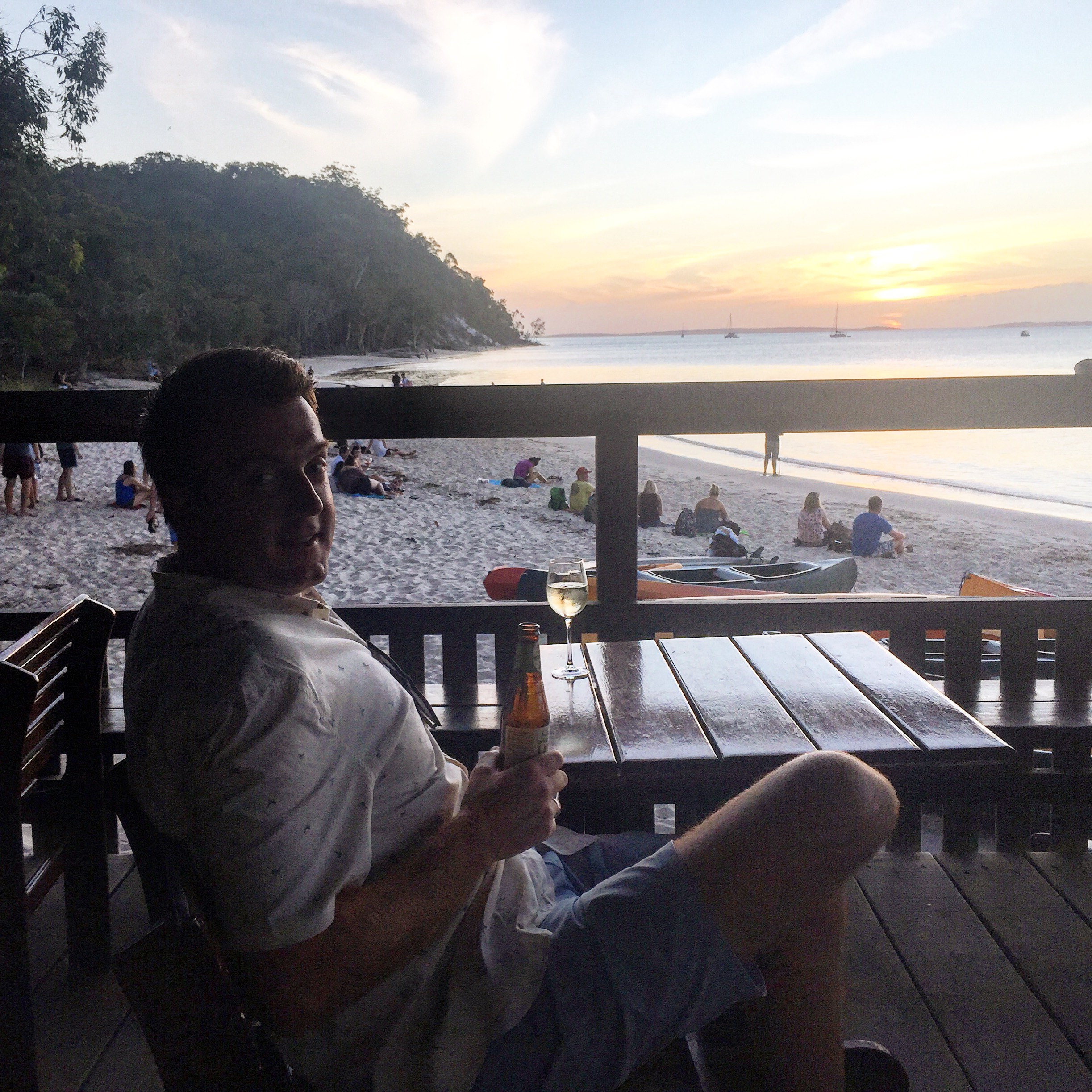 Sunset from the jetty, Fraser Island