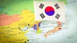 Geographic map of South Korea 