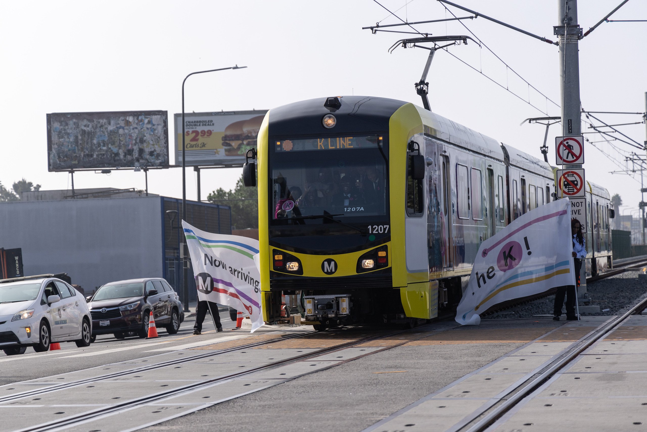 Photo of the K Line train making its debut
