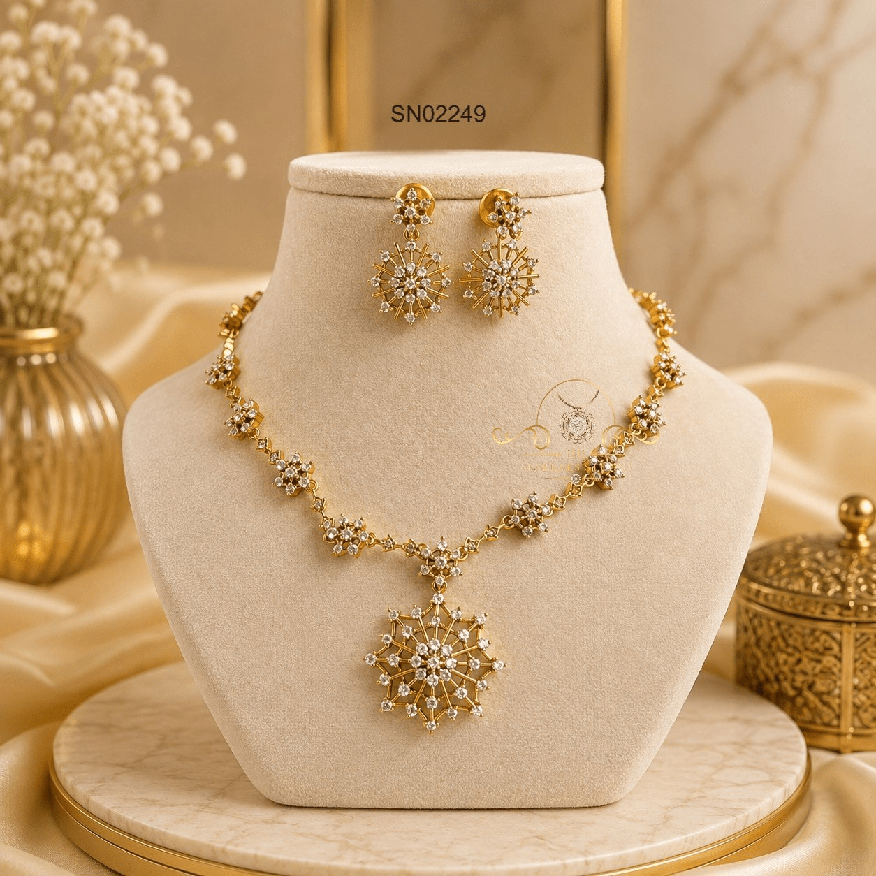 AD Stone Necklace Set