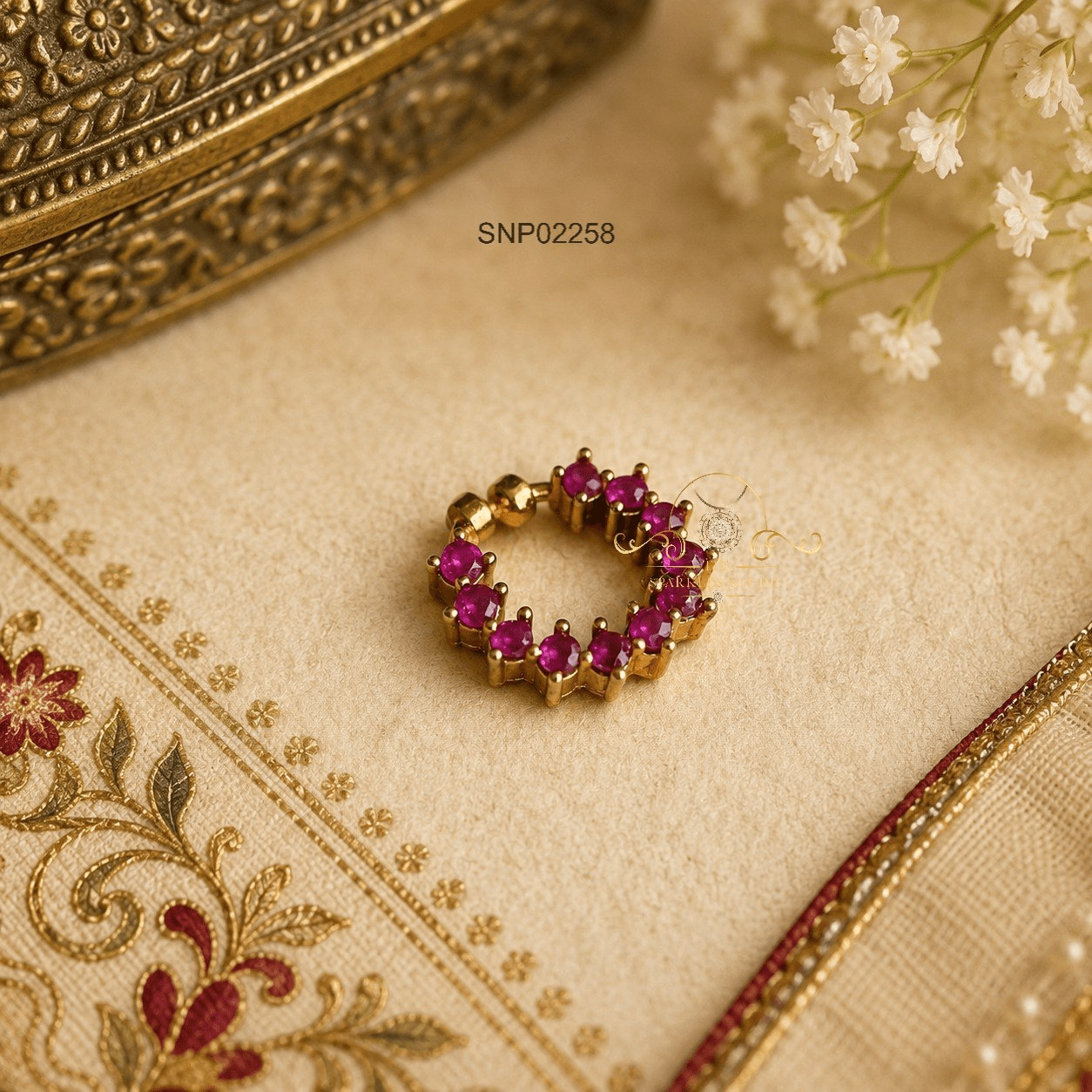 Ruby Nose Pin